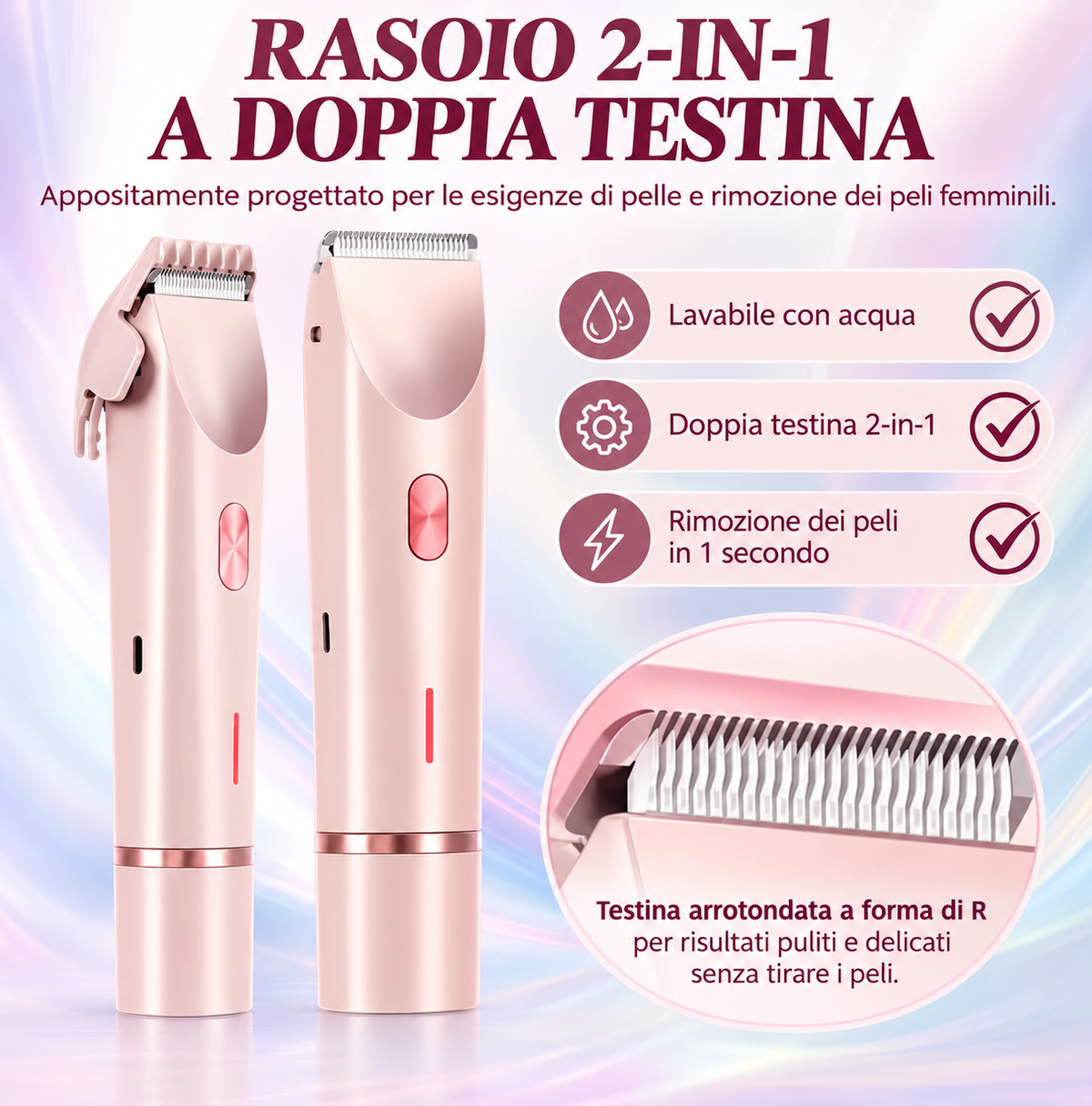 Rasoio donna portatile