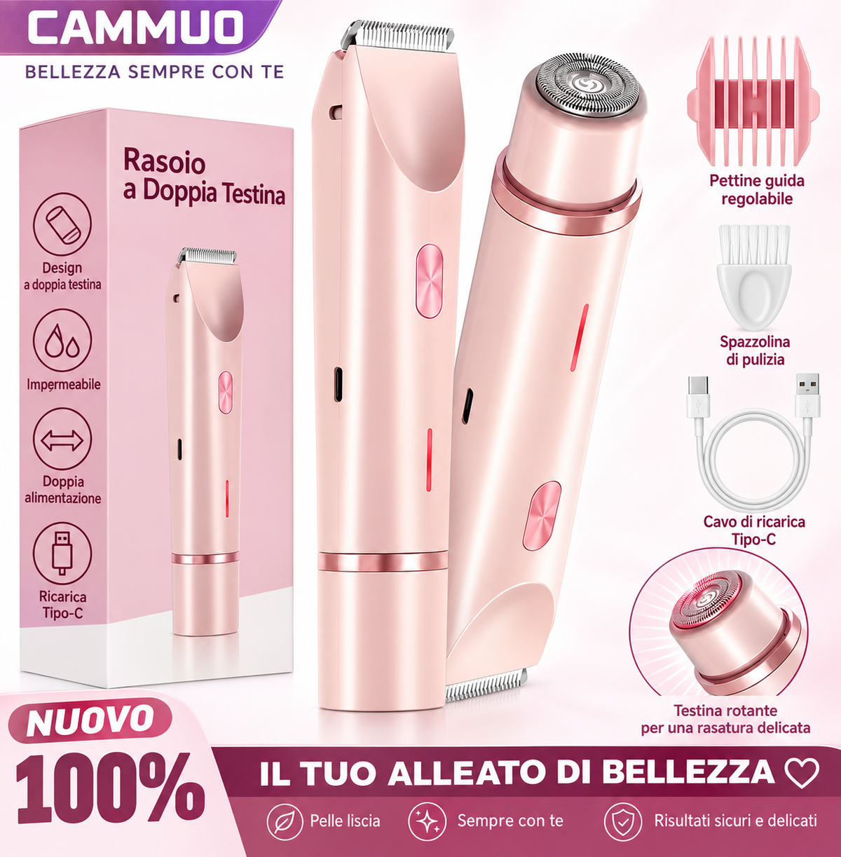 Rasoio donna portatile